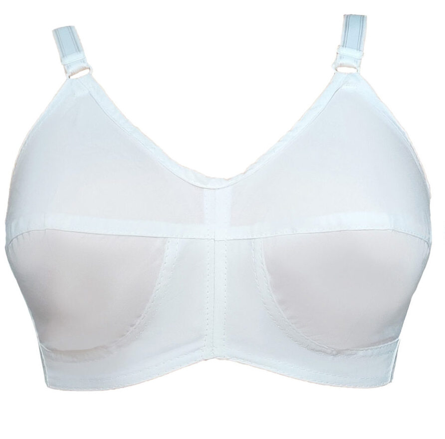 Full Coverage Bra With Lycra Straps for Teenagers – White, Skin
