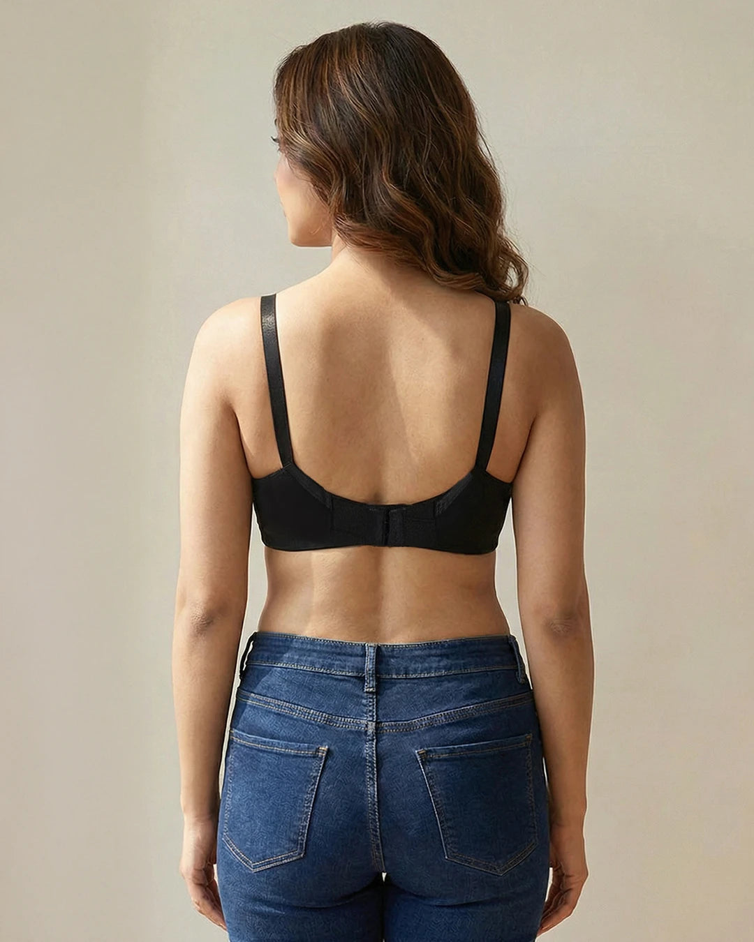 Teenager Cotton Bras With Lycra Straps – Black