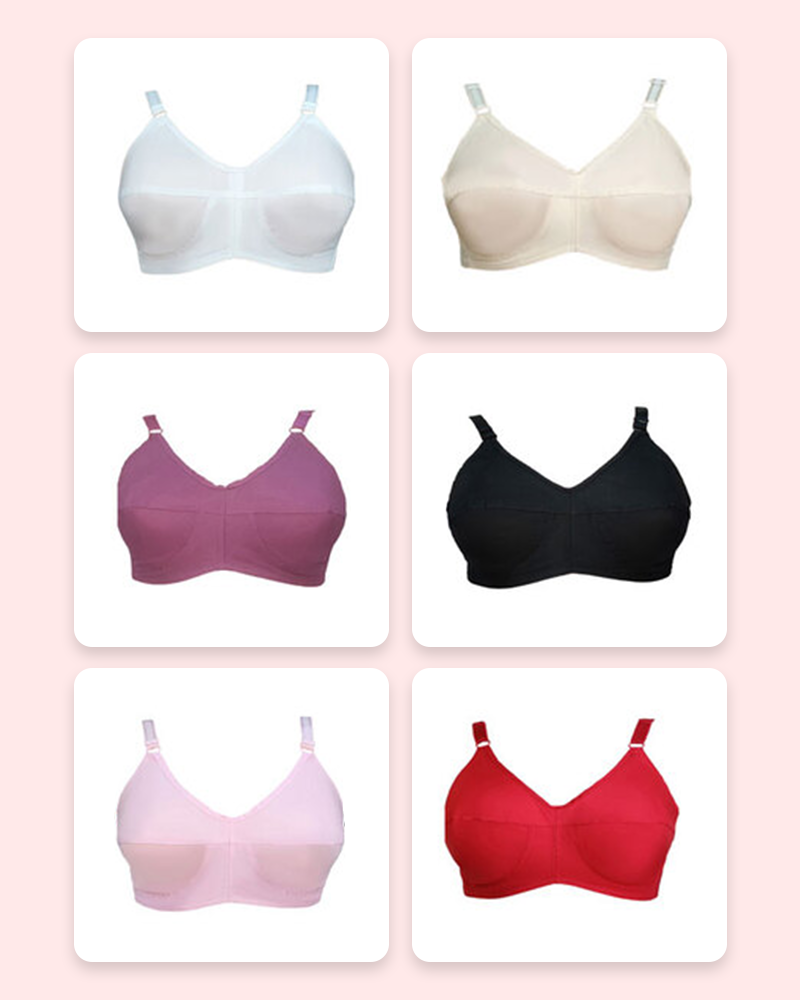Teenager Cotton Bras With Lycra Straps – Pack of 3
