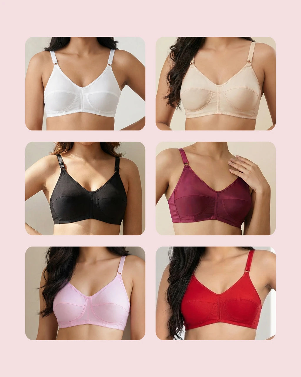 Teenager Cotton Bras With Lycra Straps – Pack of 3
