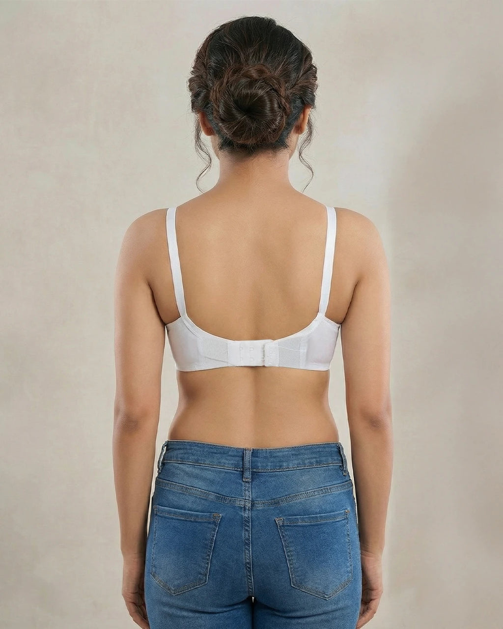 Pack of 3 - Teenager Cotton Bras With Cotton Straps – White