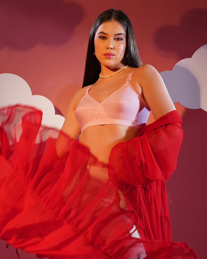 Teenager Cross Fit Bra Pink