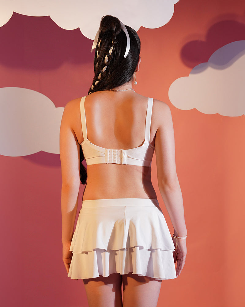 Teenager Cross Fit Bra White