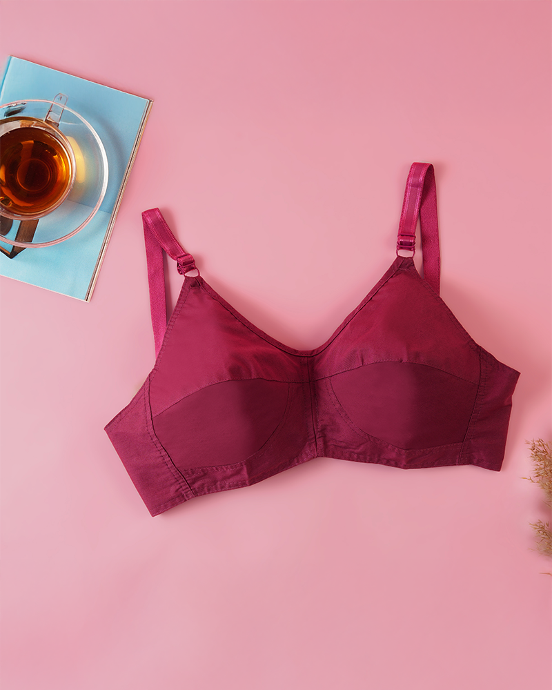 Teenager Cotton Bras With Lycra Straps – Purple