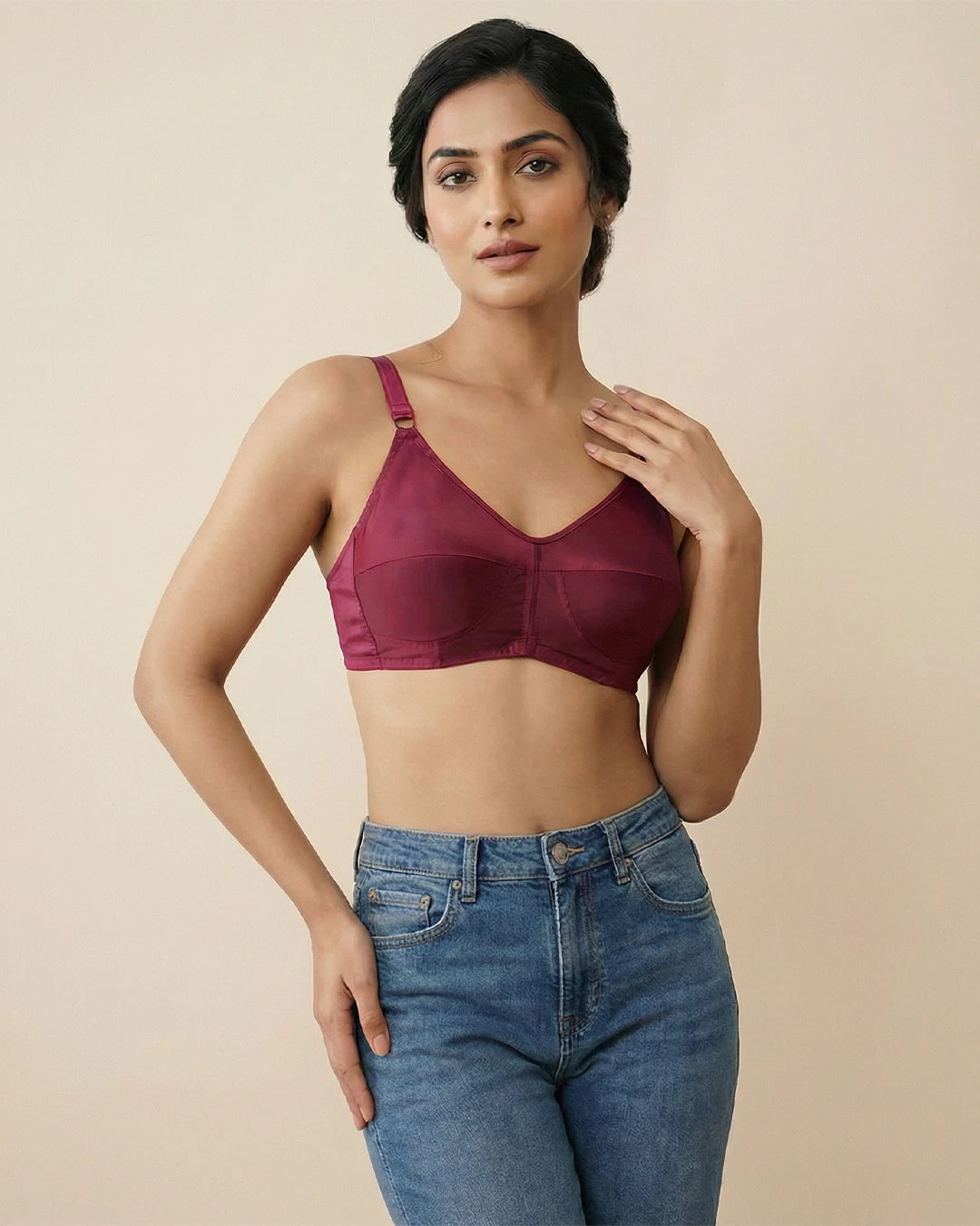 Teenager Cotton Bras With Lycra Straps – Purple