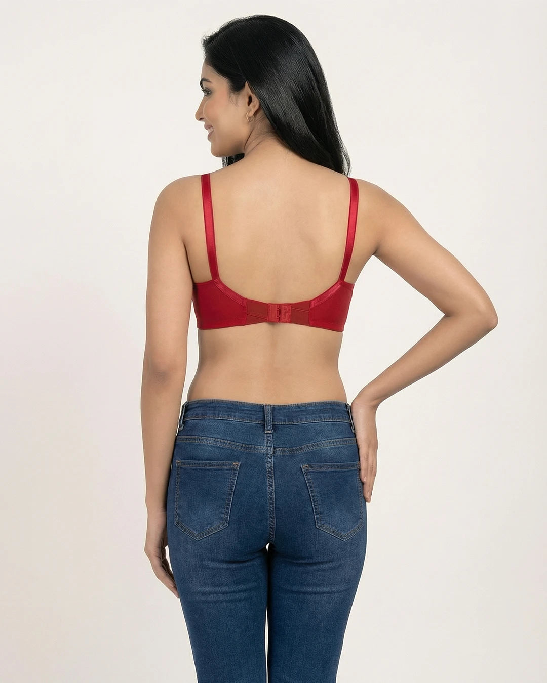 Teenager Cotton Bras With Lycra Straps – Red