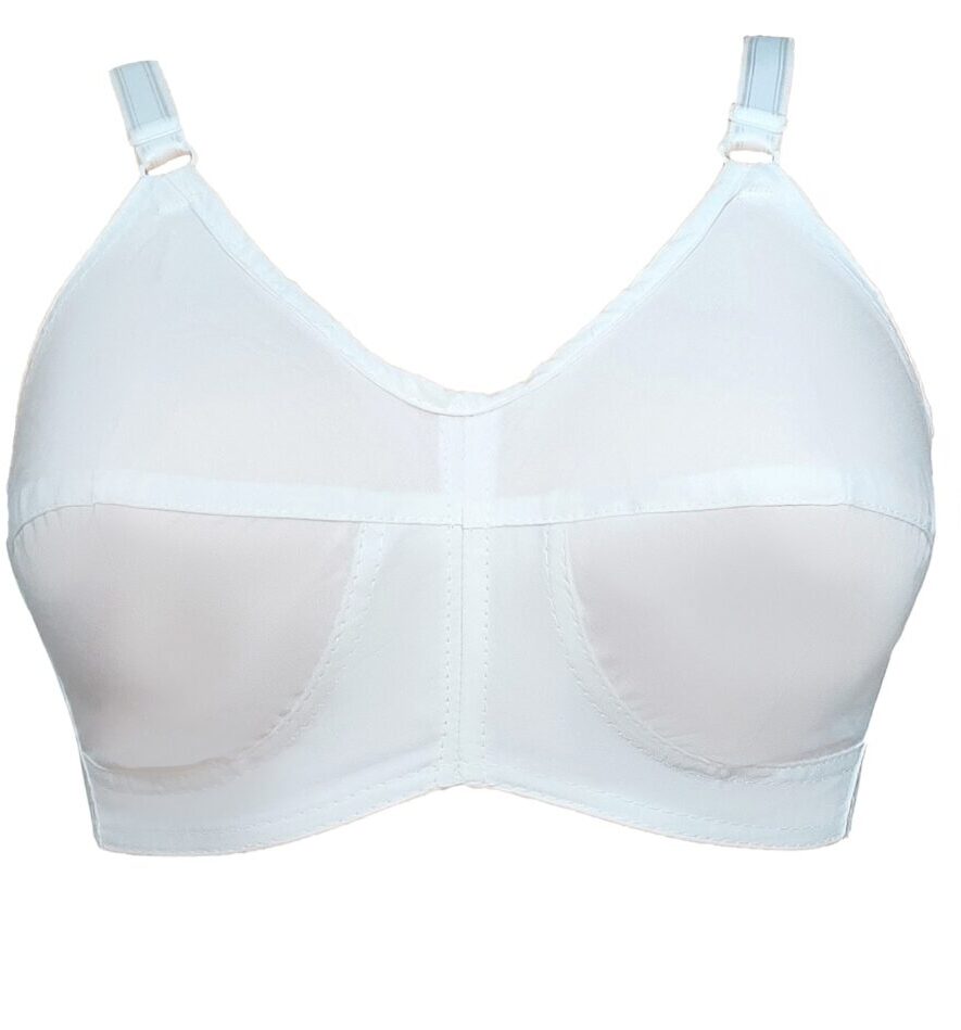 Pack Of 3 White Cotton Bras With Lycra Straps For Women & Teenagers