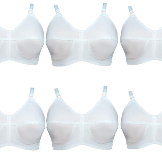 combo Of 6 Cotton Bra with white Colour